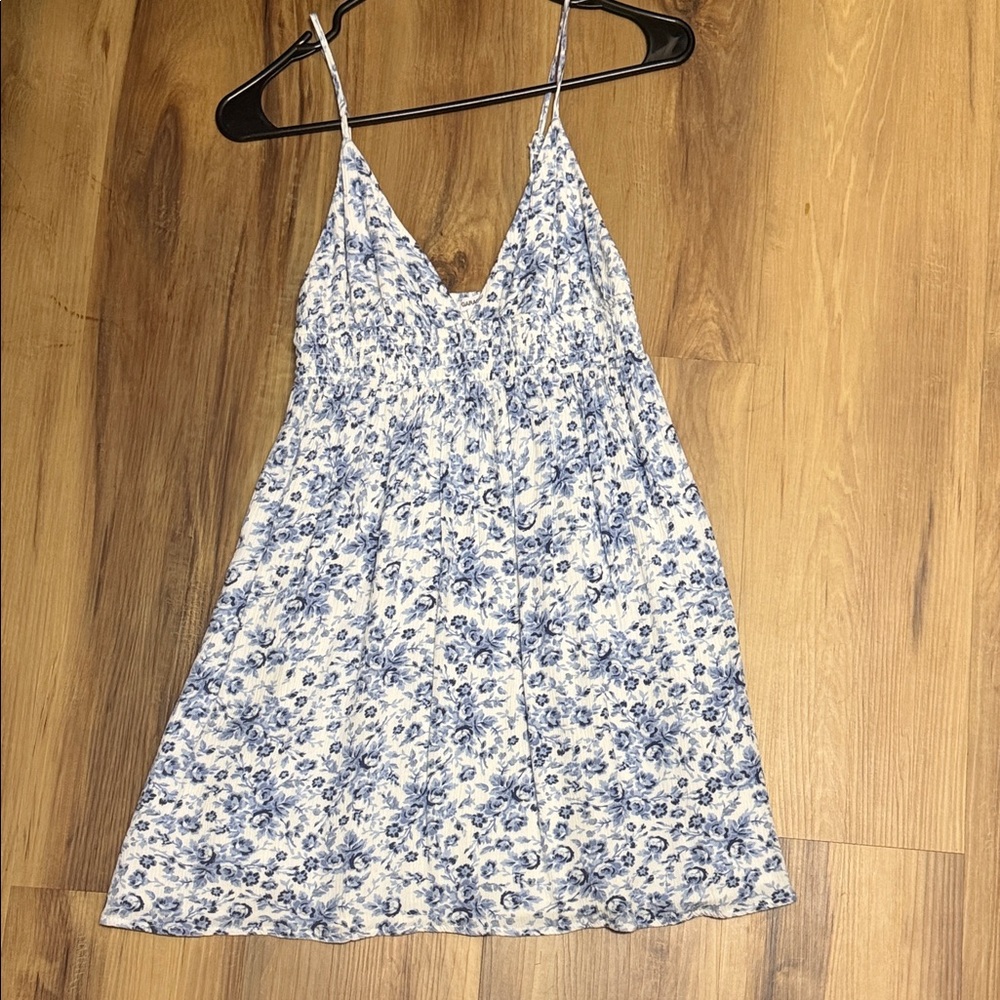 Garage Blue and White Floral Dress